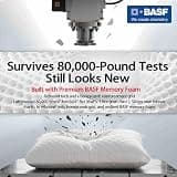 HighBeds BASF Memory Foam Ergonomic Cervical Pillow with Cooling Ice Silk Cover