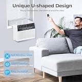 Electactic 10,000 BTU Saddle-Style Window Air Conditioner with Sleep Timer