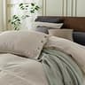 EVERLY Premium French Flax Linen Oversized King Duvet Cover, 120" x 98"