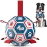 QDAN 6-Inch Interactive Dog Soccer Ball with Durable Nylon Grip Straps