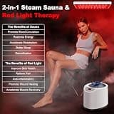Heat Wave Radiant Saunas Harmony Deluxe Oversized Portable Infrared Cabin
