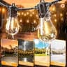 addlon 50ft Commercial Grade Outdoor LED String Lights with Shatterproof Edison Bulbs