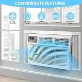 MERXENG 10,000 BTU Window Air Conditioner Featuring a Rotary GMCC Compressor