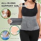 MAMODY Postpartum Belly Wrap and Abdominal Binder Made with Bamboo Charcoal