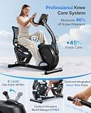MERACH Recumbent Exercise Bike with 8-Level Magnetic Resistance and App