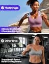 Heathyoga High Impact Padded Racerback Sports Bra Multi-Pack for Large Busts