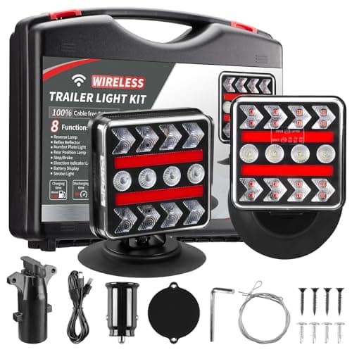 SAKFEP 2.4GHz Magnetic Wireless Trailer Lights with IP67 Waterproofing
