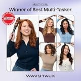Wavytalk 5-in-1 Ceramic Curling Wand and Thermal Brush Set with Travel Accessories