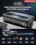 AWOL VISION LTV-2500 4K UHD Triple-Laser Ultra-Short-Throw Home Projector