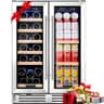 BODEGA 24-Inch Dual Zone Wine and Beverage Refrigerator with Independent Doors