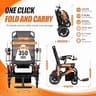 BIQISSI Lightweight Electric Wheelchair, 500W Brushless Motor, Auto-Braking