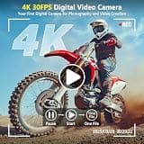 Teftymon 4K WiFi Digital Camera with 64MP Resolution and 180-Degree Flip Screen