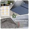 Aoxun 10x12 ft. Galvanized Steel Double Roof Hardtop Gazebo with Netting