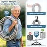 Tuzoc 100ft Heavy-Duty Metal Garden Hose with 304 Stainless Steel Armor
