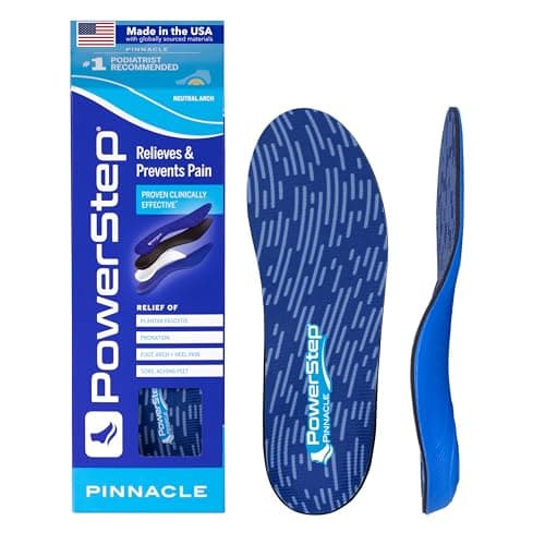 PowerStep Pinnacle Arch Support Orthotic Insoles for Plantar Fasciitis Relief