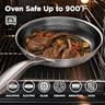 COOKER KING 3-Piece Tri-Ply Stainless Steel Etched Nonstick Frying Pan Set