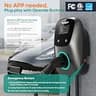 NexCyber Level 2 EV Charger 48A with WiFi App, Touchscreen Display & 25ft Cable