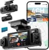 IIWEY N6 360° 4-Channel FHD Dash Camera with 8 IR Lights and 128GB Card