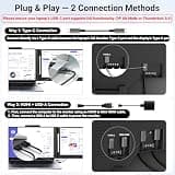 14.1-inch 1080P IPS Dual Screen Portable Monitor Extender for 13 to 17.3-inch Laptops