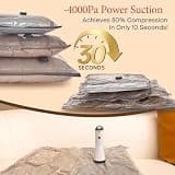 Vacbird 15-Pack Travel Vacuum Storage Bags with Rechargeable Electric Pump