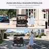 ELEMARA Heavy-Duty 4-Seater Wagon Stroller with Anti-Shock All-Terrain Wheels