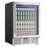 EUHOMY 24-Inch Built-In Beverage Refrigerator Cooler, 180-Can Capacity