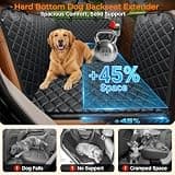 URPOWER Classic Hard Bottom Dog Hammock Backseat Extender with Mesh Viewing Window