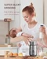 SHARDOR Super Silent Silver Blade Coffee Grinder with Timed Dial Control