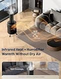 Dr. Infrared DR-991 Portable Electric Fireplace Space Heater with Humidifier