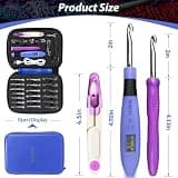 Counting Digital Crochet Kit with 22 Interchangeable Needles and 2-Level LED Output