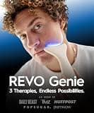 REVO Genie Depuffing Sculpting Facial Massager with Red, Blue, and Green Light Modes