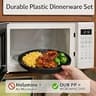 40-Piece Unbreakable Plastic Dinnerware Set for 8 with Cutlery, Black