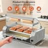 Seeutek 7-Roller Hot Dog Grill with Glass Hood, 24-Dog Capacity, 1100W