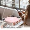 Vintage 3-Speed Vinyl Record Player with Built-in Speakers & EQ Controls