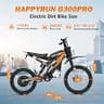 HAPPYRUN G300 Pro 72V 30Ah Electric Dirt Bike for Adults, 6500W Peak Motor