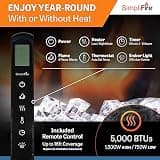 SimpliFire Allusion Platinum 60-Inch Linear Electric Fireplace Wall Mount