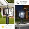 Greluna 60-Lumen Metal and Glass Exterior Lantern Solar Post Cap Light, 1-Pack