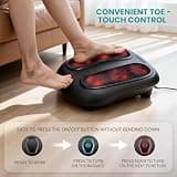 Nekteck Shiatsu Foot Massager with Built-In Infrared Heat and Toe-Touch Operation