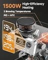 Grindora Espresso Machine with Grinder, Timer Dosing & PID Temp Control