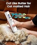 oneisall 3-in-1 Quiet Cat Clipper Kit with LCD Display and IPX7 Waterproof Body
