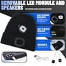 Keains Bluetooth Beanie Hat with Integrated Light & Built-in Speaker Mic