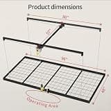 Overhead Garage Ceiling Storage Rack, 4x8 FT Manual Lift System with Safety Lock