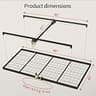 Overhead Garage Ceiling Storage Rack, 4x8 FT Manual Lift System with Safety Lock