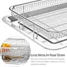 OPENICE 15.3 x 11-Inch Stainless Steel Large Air Fryer Tray and Crisper Pan Set