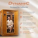 Dynamic Saunas Andora 2-Person Low EMF FAR Infrared Sauna w/ Red Light