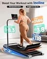 Viamotion Incline Walking Pad with Foldable Handlebar and 4-Degree Fixed Incline
