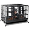 Oranland 48-Inch Heavy Duty Indestructible Steel Dog Crate with Baseplate