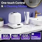 Vcyems 42kHz Ultrasonic Makeup Brush Cleaner with UV Sanitizing Chamber