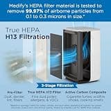 Medify MA-15 Portable True HEPA H13 Air Purifier with Touch Controls for Medium Rooms