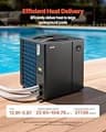 VEVOR 104,790 BTU High-Efficiency Full DC Inverter In-Ground Pool Heat Pump